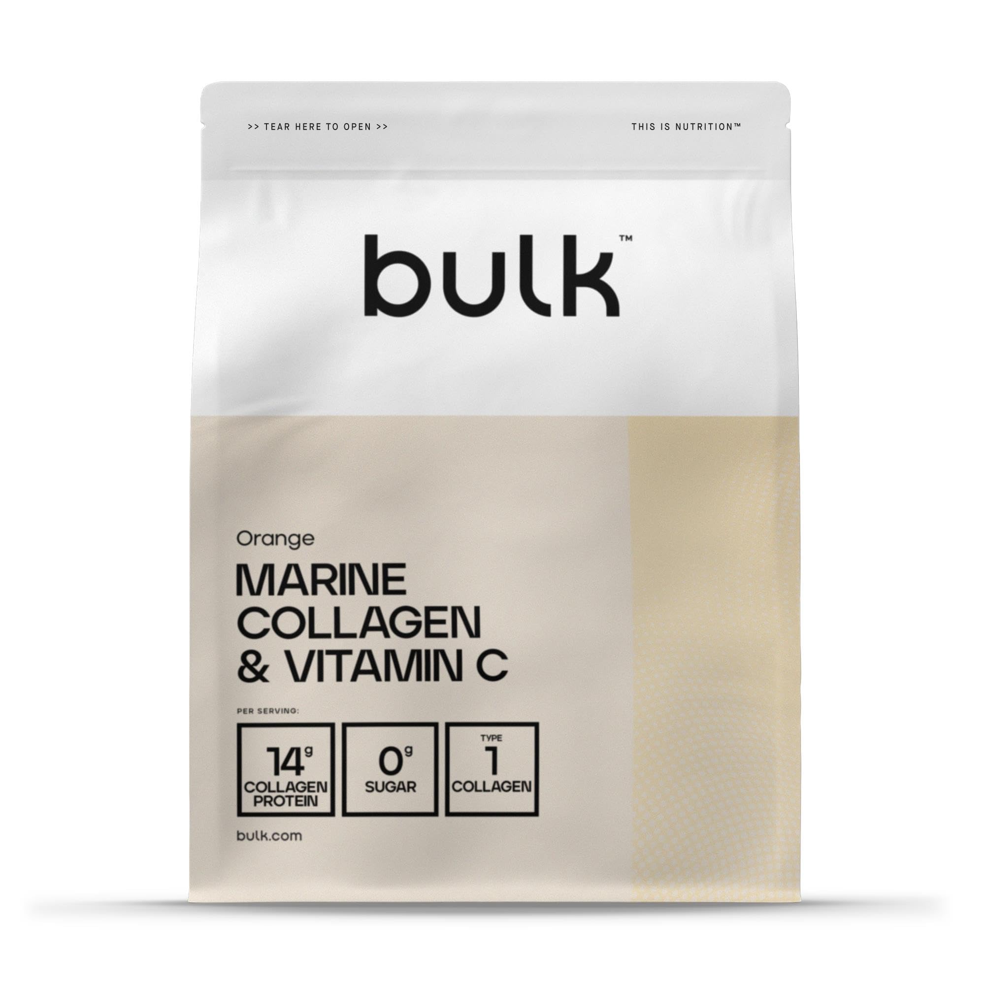 Bulk Marine Collagen and Vitamin C Powder, Type 1, 250g
