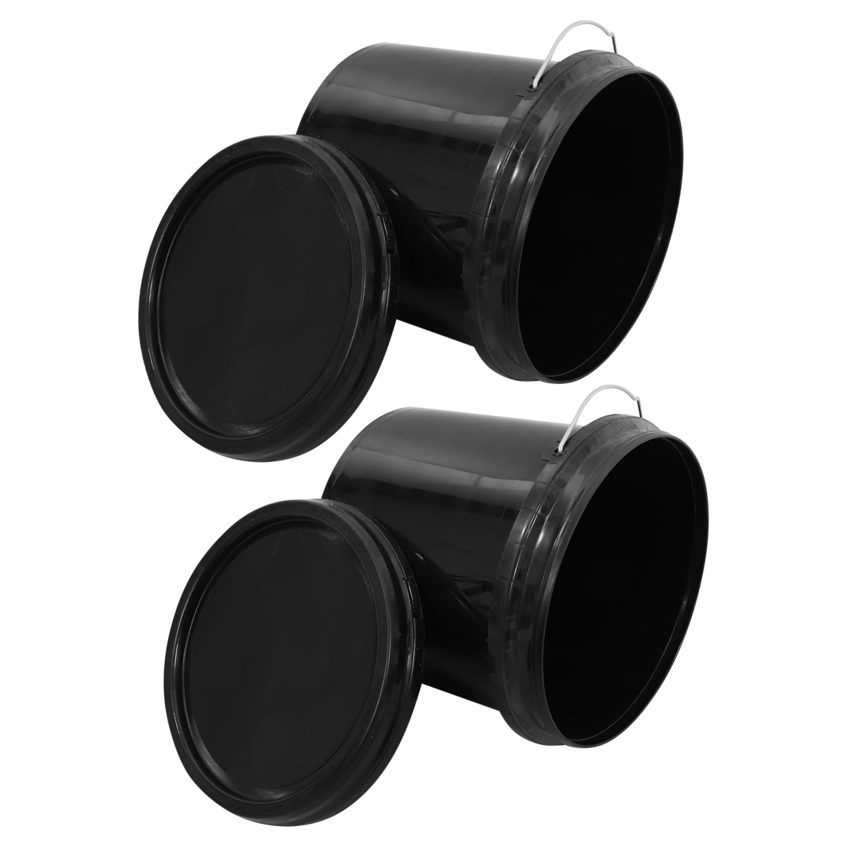 Gogogmee Plastic Sealed Barrels Empty Buckets Small Water Buckets with Lids for Home Garden Use