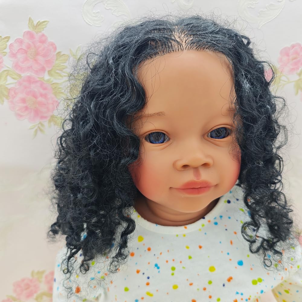 Amazon.co.jp: Meeler リボーンドール 80cm リアルで黒髪褐色の肌の