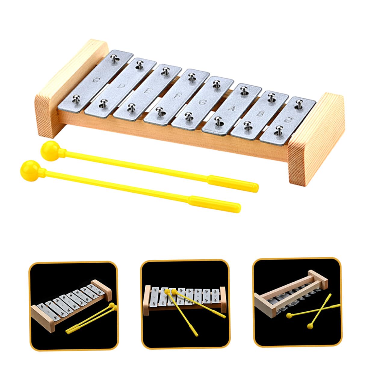 ORFOFE Xilofono Legno Ragazzo Ragazza Ragazza Strumento Musicale Giocattolo Percussioni Tastiera Musicale Per Ragazzo Piccoli Educativo Precoce