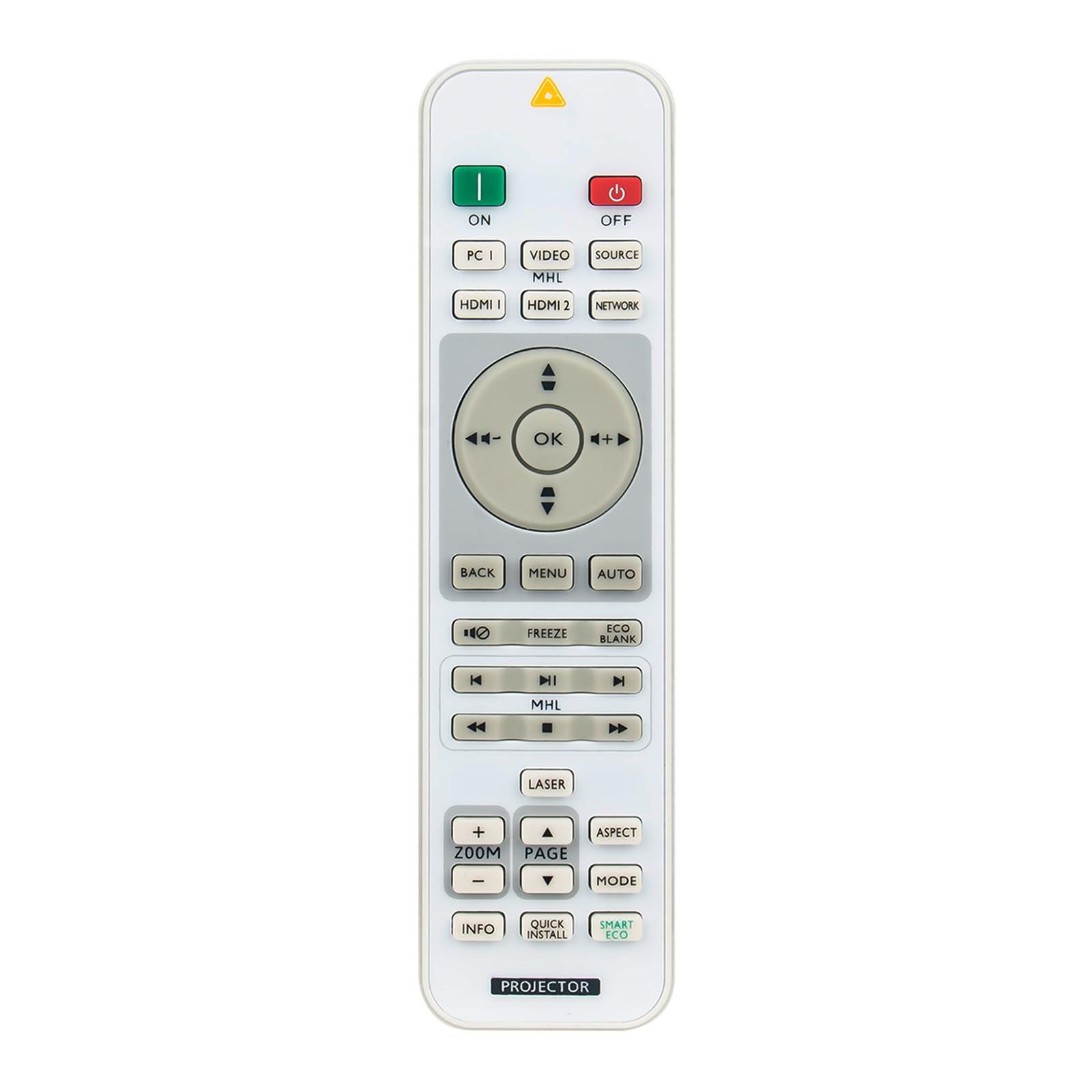 Télécommande BenQ MX731 MW732 avec accès menu et keystone