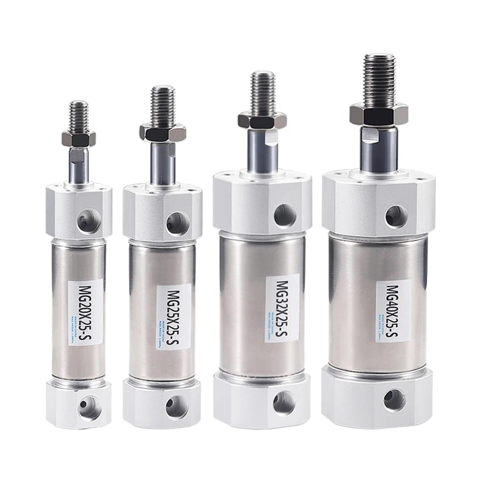 Vérin pneumatique MG20 mini vérin double effet en acier inoxydable course 100mm