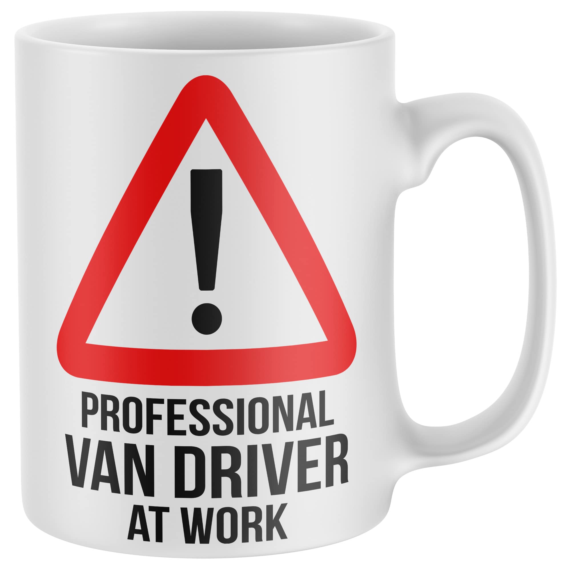 Purple Print House Professional Van Driver At Work Coffee Mug, Funny Gifts for Work Colleague, Tea and Coffee Drinking Cup, One Size, White
