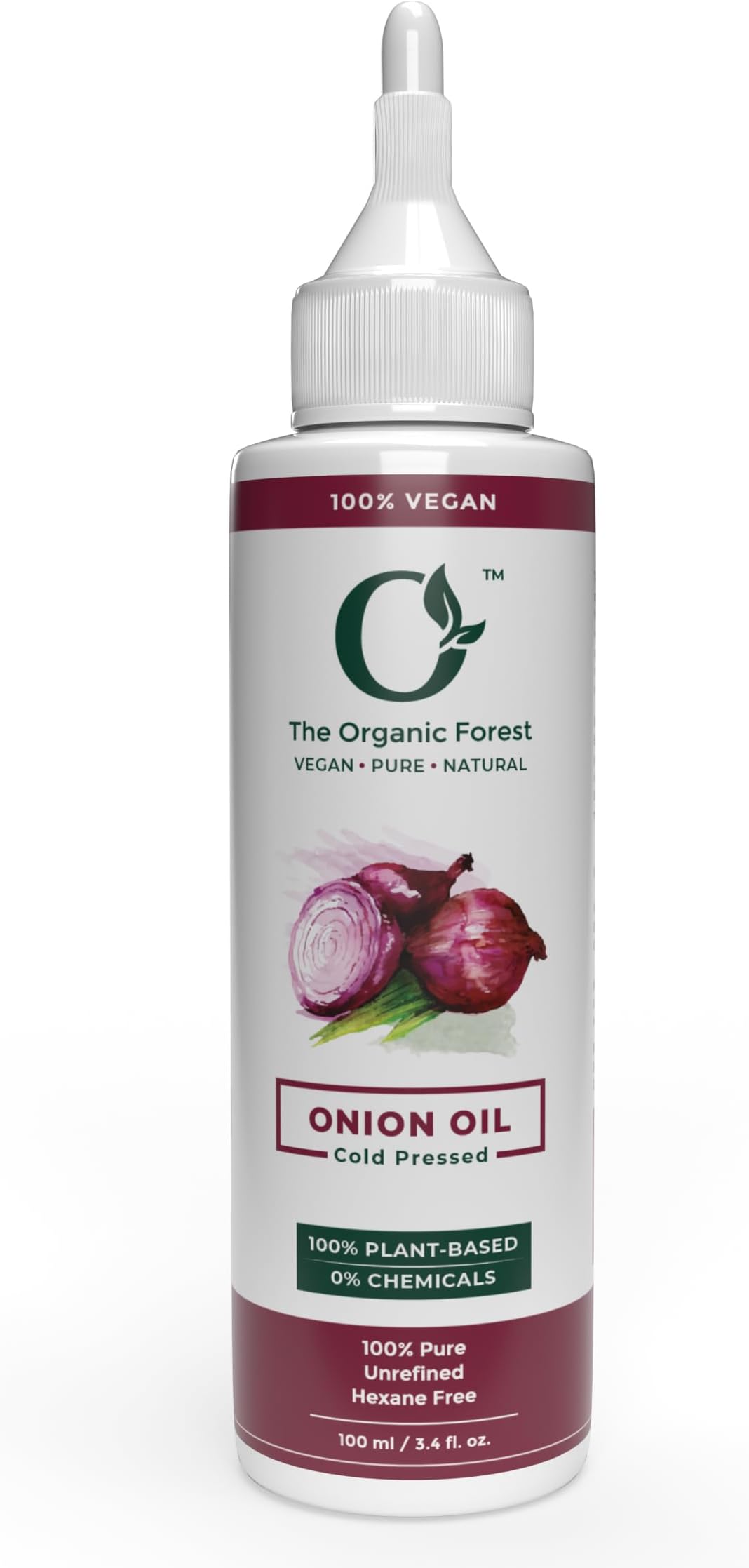 Onion Hair Oil for Damaged, Dry Hair & Scalp - Nourishing & Moisturizing Oil for All Hair Types - Red Onion Hair Oil with Rich Nutrients - Sulfate-Free, Natural, Non-Greasy