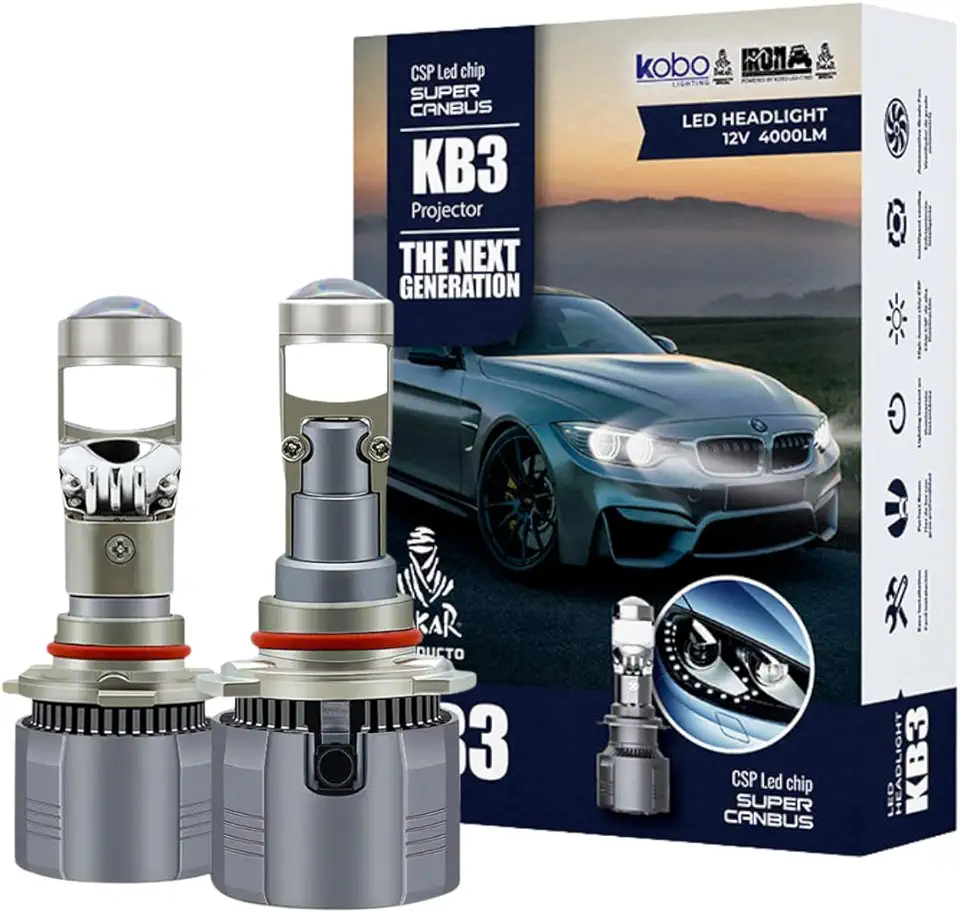 Kit de Lâmpadas Ultra LED Mini Projetor 36W 40000 Lúmens Canhão Automotivo Iluminação Automotiva (H4)