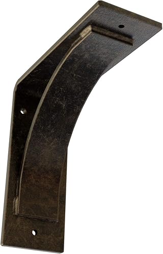 Vista 186 de Soporte de acero Morris de 3 pulgadas de ancho x 10 pulgadas de profundidad x 10 pulgadas de alto, con recubrimiento en polvo negro Negro