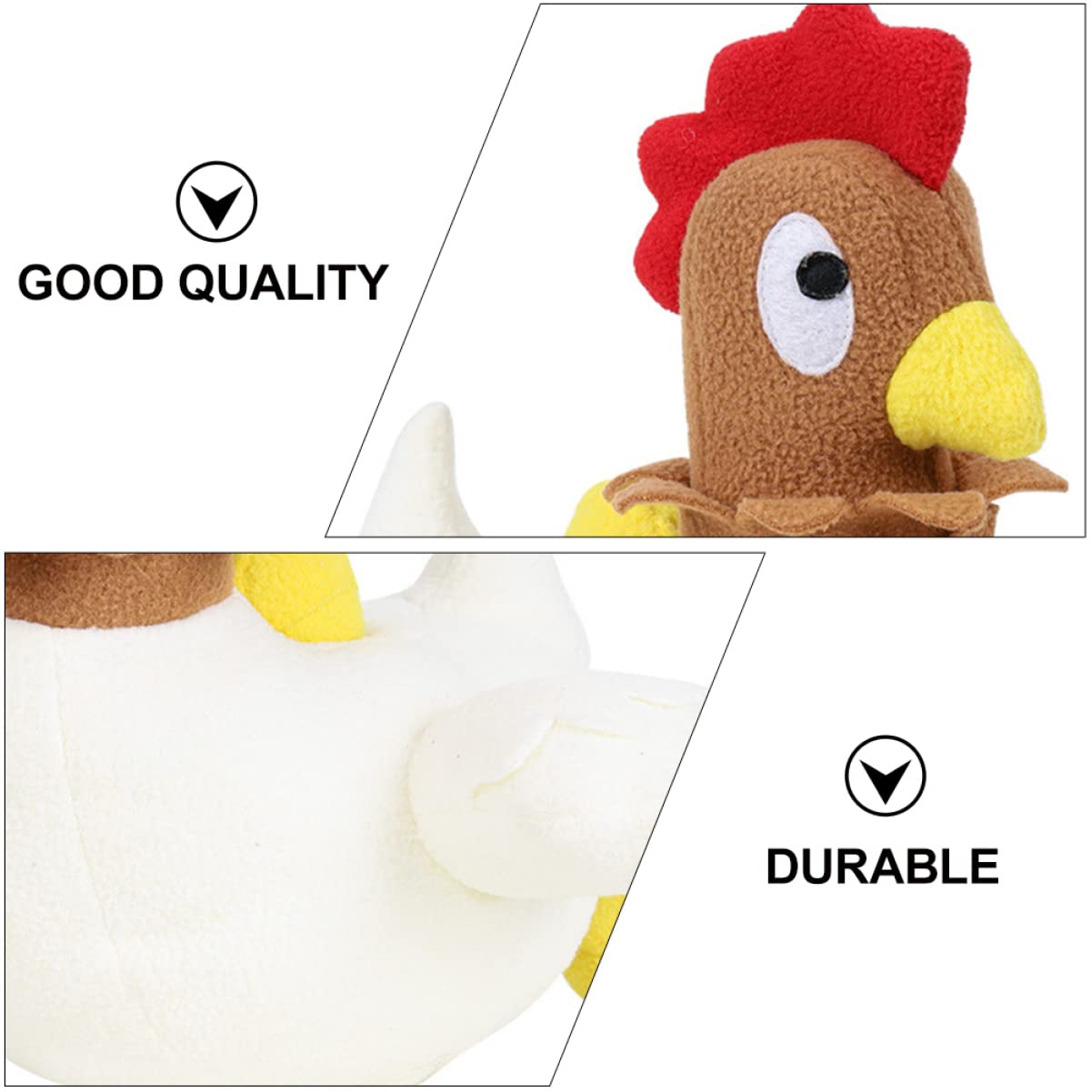 Mipcase 2 STK Henne Eier Spielzeug Hundespielzeug Kleine Hunde Süßes Hundespielzeug Ostern Huhn Spielzeug Chimmy Plüsch Hähnchen Stofftier Polarfleece Kleiner Hund Hundebiss Kind