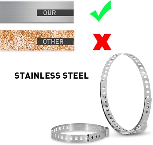 Miniatura 6 de UTSAUTO Abrazaderas de arranque de junta CV CV Abrazadera de banda de arranque de acero inoxidable ajustable eje de transmisión Abrazadera de