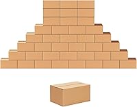 Vista 40 de Edenseelake Paquete de 40 cajas de envío de 10 x 6 x 6 pulgadas, cajas de cartón medianas para embalaje, mudanza, correo, color marrón