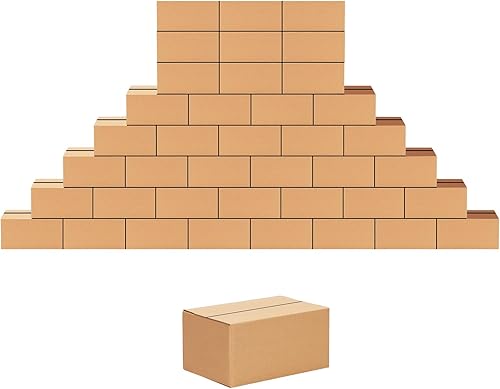 Miniatura 40 de Edenseelake Paquete de 40 cajas de envío de 10 x 6 x 6 pulgadas, cajas de cartón medianas para embalaje, mudanza, correo, color marrón
