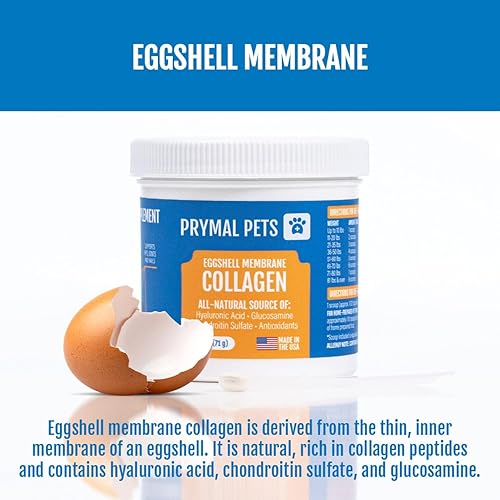 Miniatura 3 de Colágeno de membrana de cáscara de huevo para perros, no gelatina y sin médula ósea, polvo de colágeno para perros de alta calidad natural de