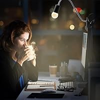 Vista 7 de Soporte de Lámpara con Clip Ajustable Interruptor Luz de Clip Flexible Soporte de Lámpara con Clip Soporte de Lámpara de Escritorio con Clip Zócalo