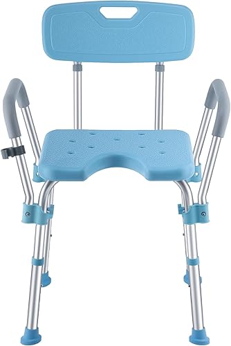 Silla de baño, bancos de ducha con brazos, silla de ducha médica, banco de seguridad para ancianos, adultos, discapacitados, taburetes de ducha