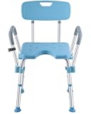 Shower Chair for Inside Shower&comma; U-Shape Shower Bench for Elderly and Disabled Heavy Duty Shower Seat