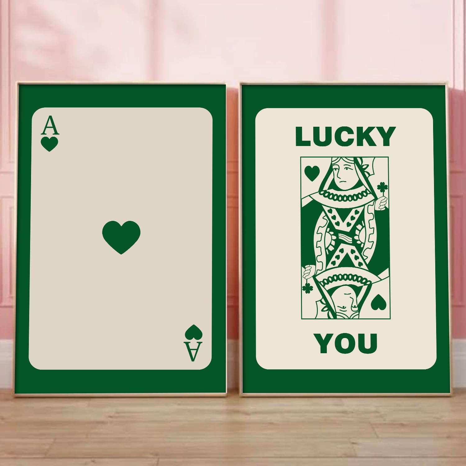 Amazon.com: Lucky You Poster Retro Trendy Aesthetic Print Green