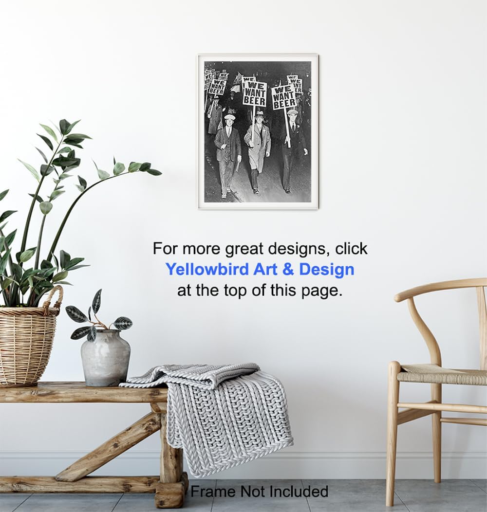 Vintage Prohibition Beer Poster LARGE 11x14 - Unique Wall Art Decor for Home, Bar, Cafe - Funny Saying Retro Art Print - Bar Room Decor - Vintage Decorations - Bar Art - Retro Decor - Funny Saying - Image 6