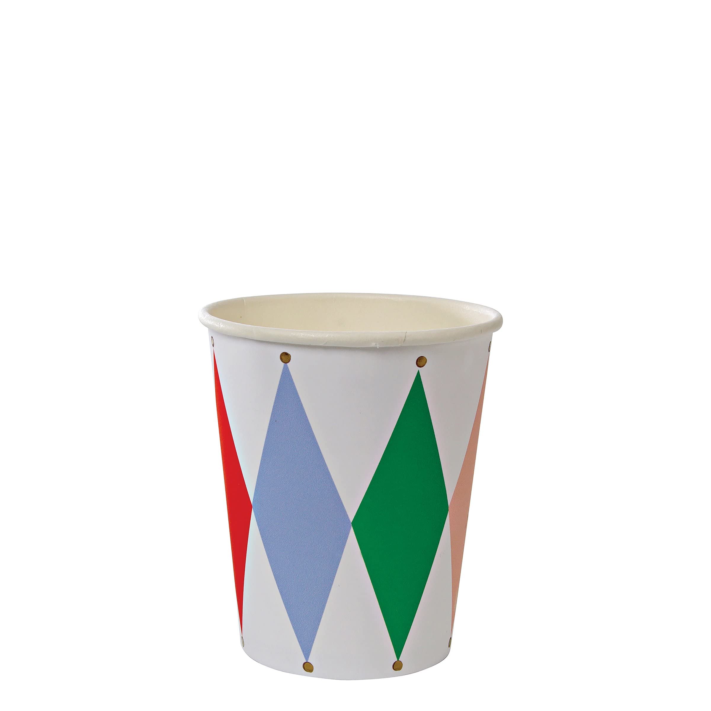 Meri Meri Toot Sweet Harlequin Party Cups 8 Pieces, 260 ml Capacity
