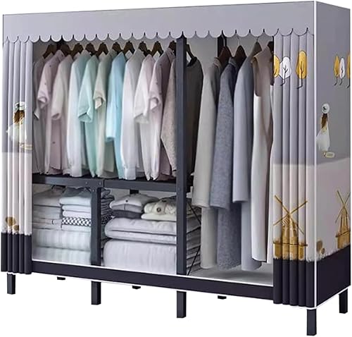 Miniatura 10 de large closets Portable Wardrobe Closet with Hanging Areas Metal Steel Closet Clothes Closet for Bedroom Hanging Foldable Wardrobe Closet