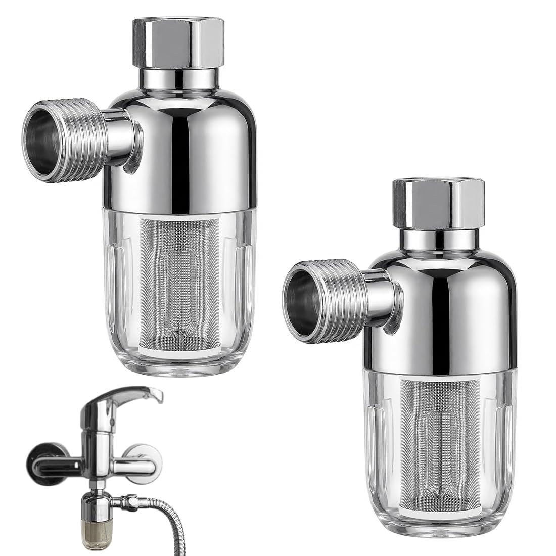 GXGM 2 Pezzi Filtro Anticalcare Doccia, Filtro Doccia Anticalcare, Filtro Efficacemente le Impurità Nell'acqua, Adatto per Scaldabagni