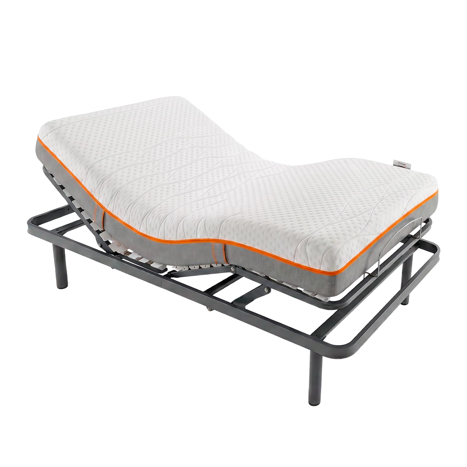 amuéblate Online - Pack Cama Eléctrica Articulada Atlas 90 x 190 cm con Colchón Viscoelástico Germania | Confort Premium, Adaptación Anatómica y Transpirabilidad