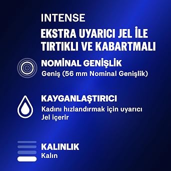 Durex Intense 30'lı Uyarıcı Jelli ve Tırtıklı Prezervatif & Durex Extreme 30'li Geciktiricili ve Tırtıklı Prezervatif