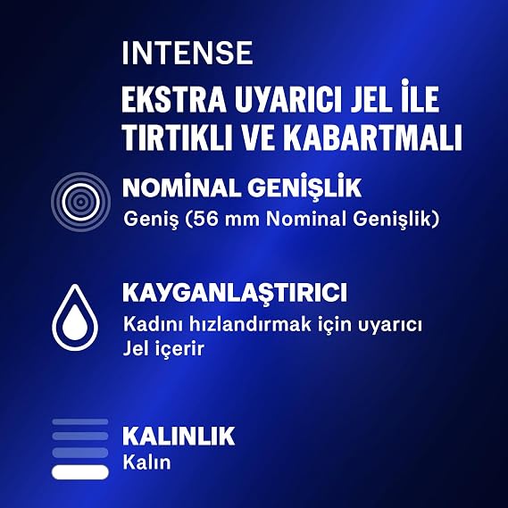 Durex Intense Stimulating Gelli and Serrated Condom 20's (1 x 20 Pieces)