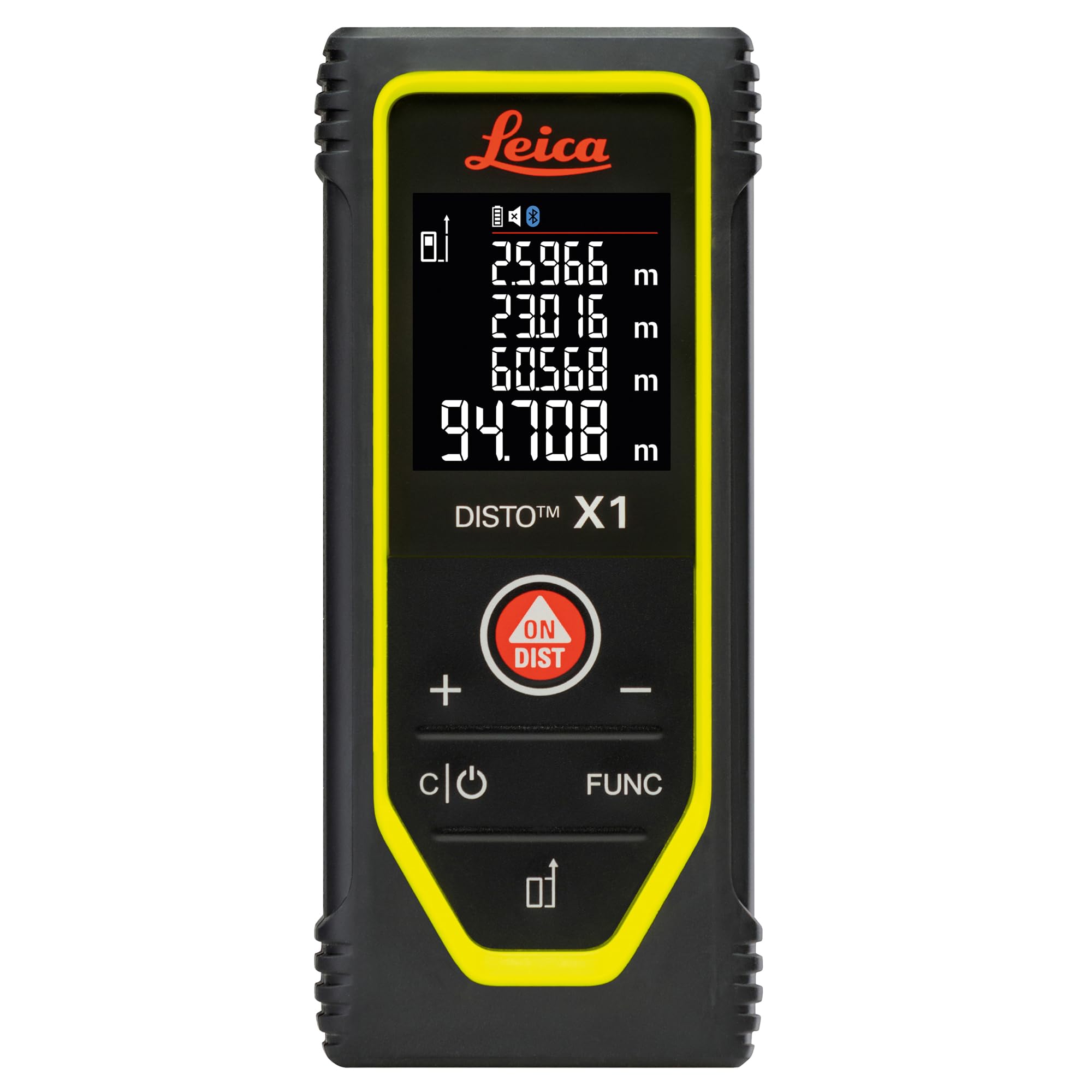 Leica DISTO X1 Laser Measure | IP65 Waterproof | 100m Range | +/-1.5mm Accuracy | 2m Drop Tested | Bluetooth 6.0 and NFC | Area and Volume Functions