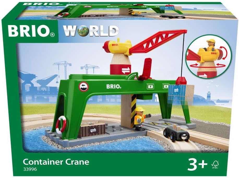 Brio Container Crane - Magnetic Hook Crane Toy | FSC-Certified Craftsmanship | Enhances Motor Skills | Perfect Addition to Brio Railway Set | Suitable for Children Aged 3+ image 2