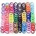 Produktbild (200stk) 100 Dicke + 100 Feine Haargummis Mischen Farben Mädchen Haargummi Damen für Haarfrisuren Haarschmuck Gummiband Haare Gummibänder