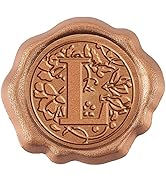 CRASPIRE Adhesive Wax Seal Stickers Initial 25Pk Floral Self- Adhesive Wax Seals Gold Decorative ...