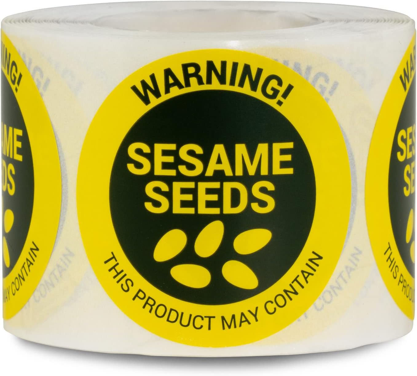 600 Labels, 2 Packs - Customizable Allergy Warning Stickers (1.5 inch, Circle Dot) Write-in Allergen Labels for Allergen Alert Food Advisory, Food Packing, Delis and Restaurants