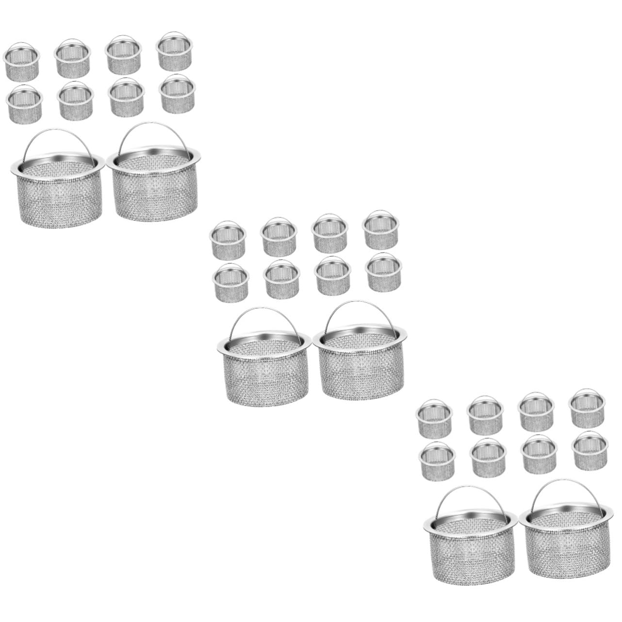 Hemobllo 30stücke Küchen-abflussfilter Teilig Aus Edelstahl Hochwertiger Sieb-Filter Für Waschbecken Effektiver Anti-verstopfungs-Schutz Praktisch Für Lebensmittel Und Haarschnipsel