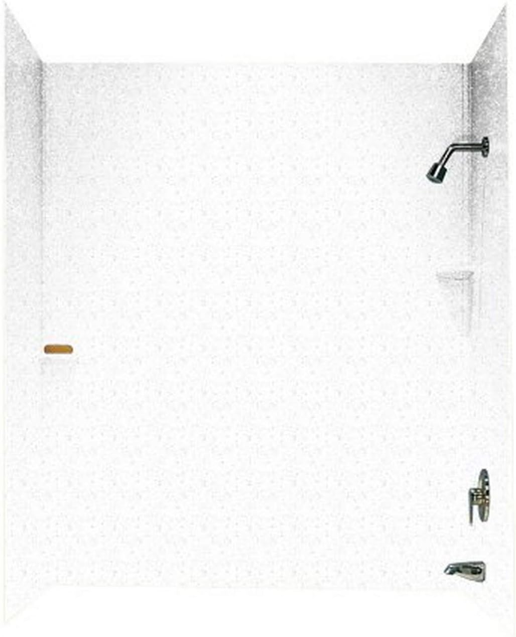 Swanstone SSWP-4872-035 Whirlpool Solid Surface Tub Wall Kit, Arctic Granite, 3-Piece