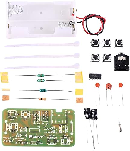 Miniatura 2 de Kit de radio DIY, kit de radio FM Icstation 76MHZ-108MHZ, proyecto de soldadura, módulo de radio, kits de bricolaje, kit de práctica de soldadura