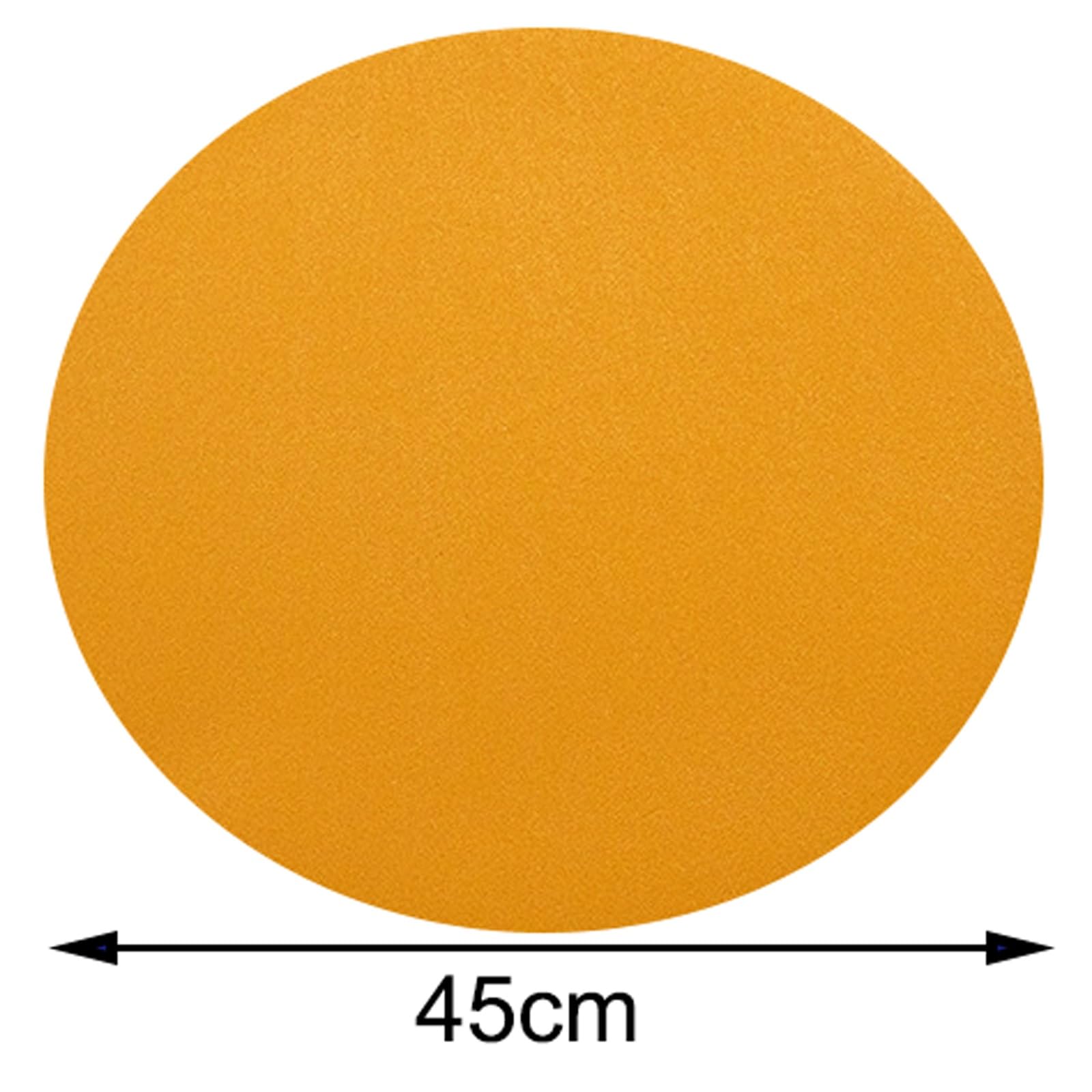 Generisch Rundes Platzset Aus Leder, Wasserdicht Und Hitzebeständig, 45 cm Durchmesser, rutschfest Und Abwaschbar, Geeignet Für Esszimmer Und Büro (Khaki 4 pcs 45 cm)