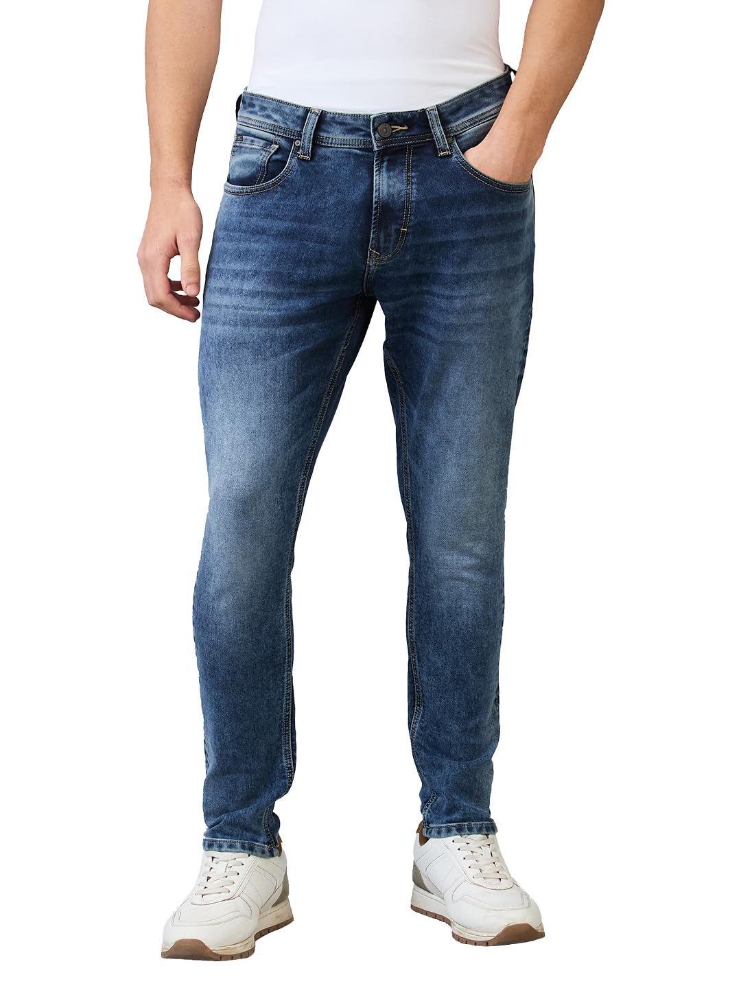 spykar Men Slim Fit Low Rise Cotton Casual Jeans-picture-12