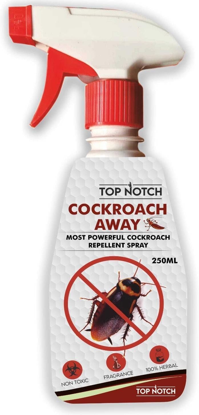 - Cockroach Repellent Spray 250ml – 100% Powerful, Safe for Homes & Kitchens, Fast-Acting Solution