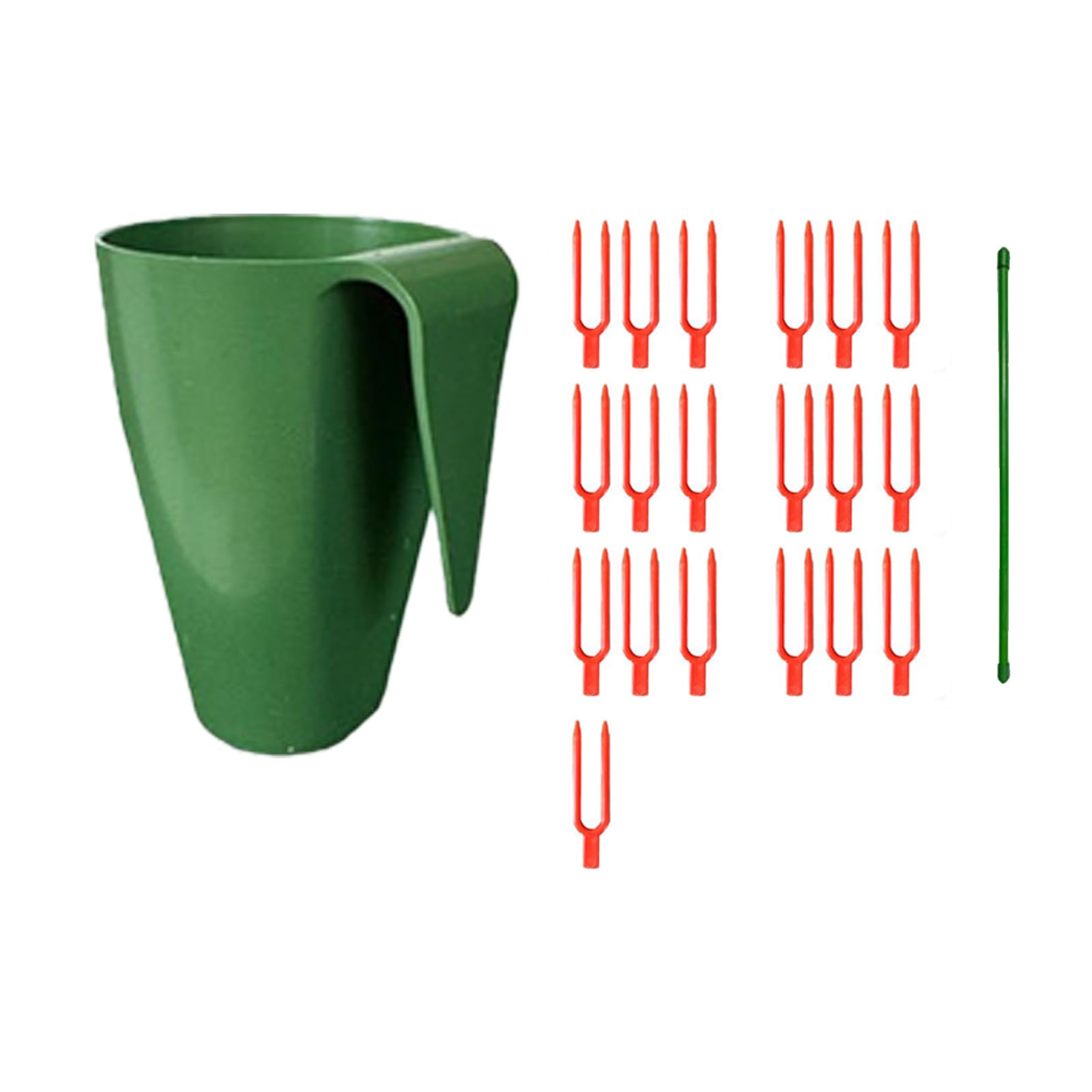 Piceioep Food Grade Propagation Cups Set with Aeration Holes and Runner Forks for Strawberry Seedlings in Various Environments Weather Resistant Propagation Cups