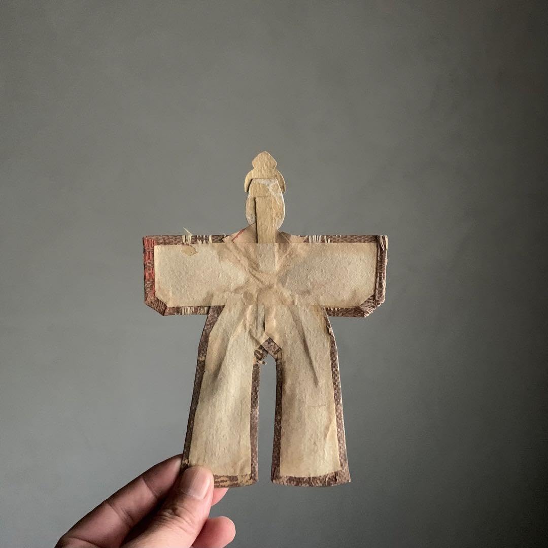 古い 立雛 紙雛 江戸時代 難 古美術 古道具 アンティーク 雛人形　オブジェ 古い 立雛 紙雛 江戸時代 難 古美術 古道具 アンティーク 雛人形