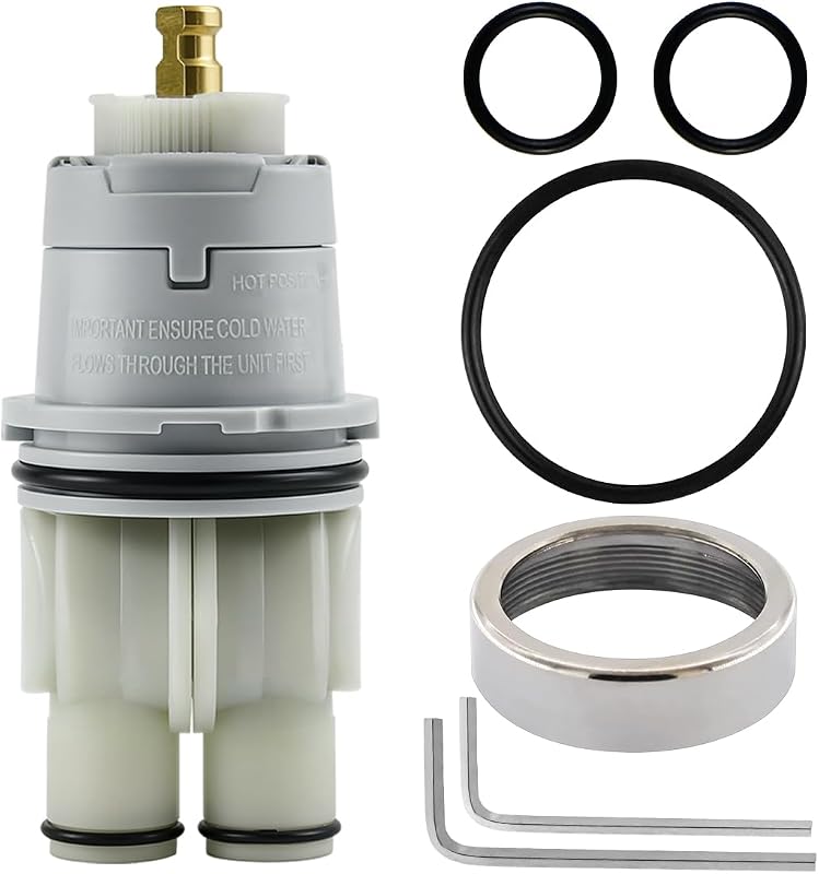 RP46074 Compatible with Delta 13/14 Series Bath Tub Shower Faucet Single Handle Universal Rough-in Valve Monitor Cartridge Repair Assembly Plumbing Parts with RP22734 Bonnet Nut
