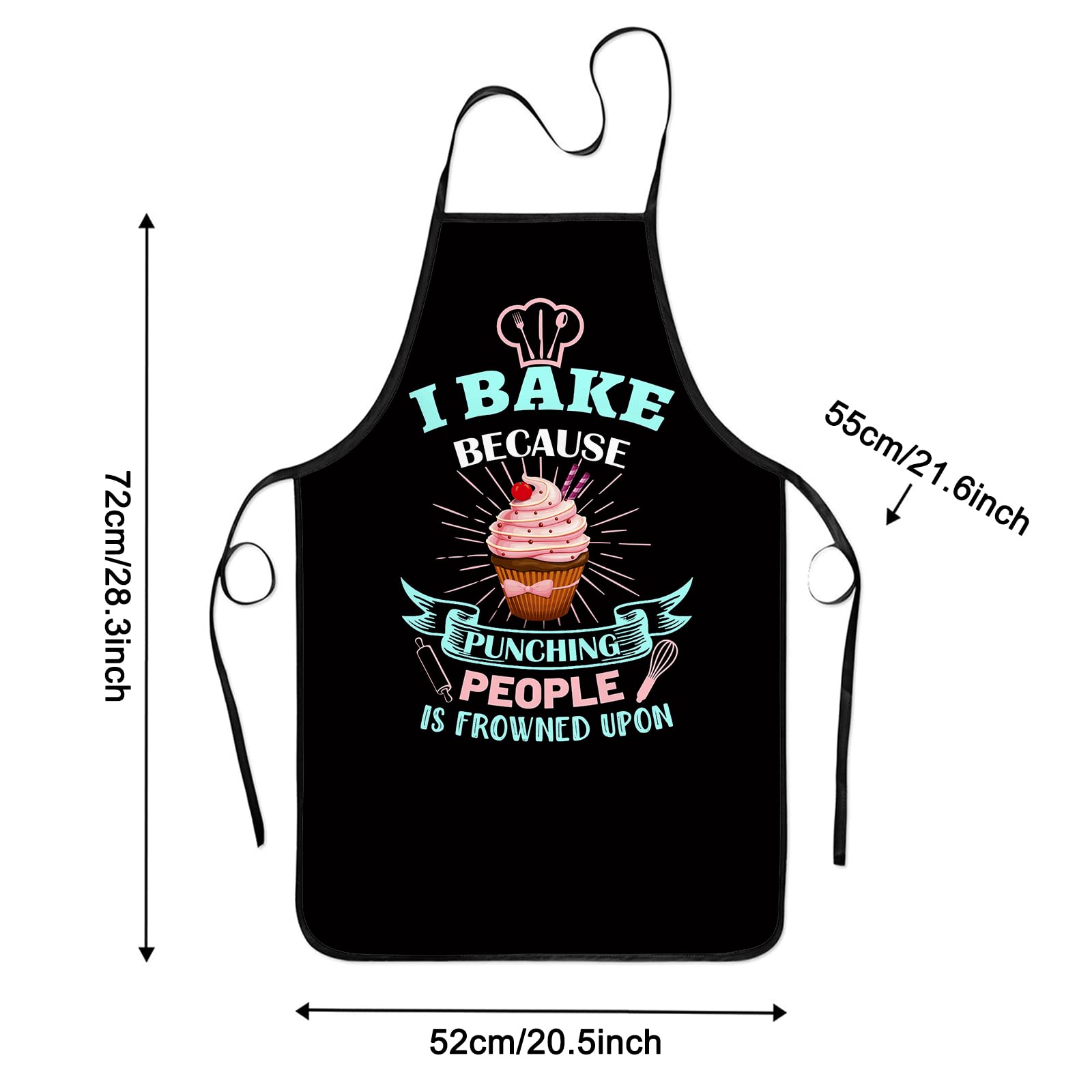 Baking Apron for Women I Baking Because People Is Frowned Aprons Gifts for Men Woman Family Friends