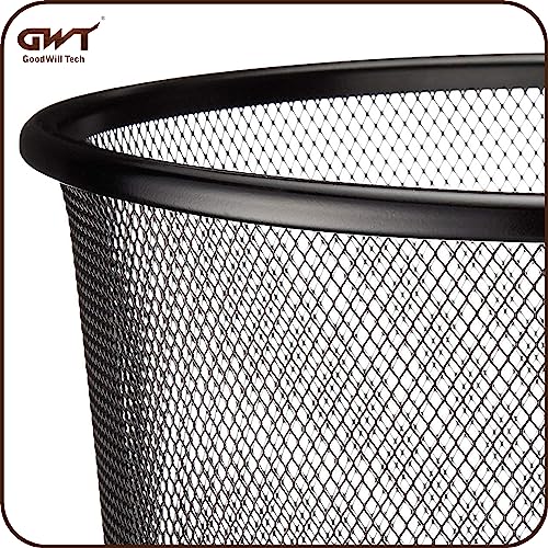 Image of GoodWill Tech Metal Mesh Waste Dustbin, Pack of 2 for Home /Kitchen - Medium (13L) Black