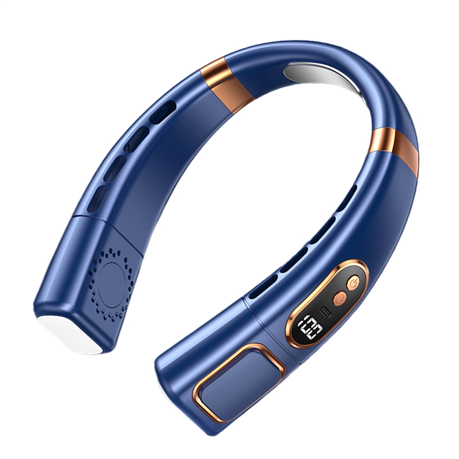 Ventilateur de cou portable 5 vitesses avec batterie USB intégrée
