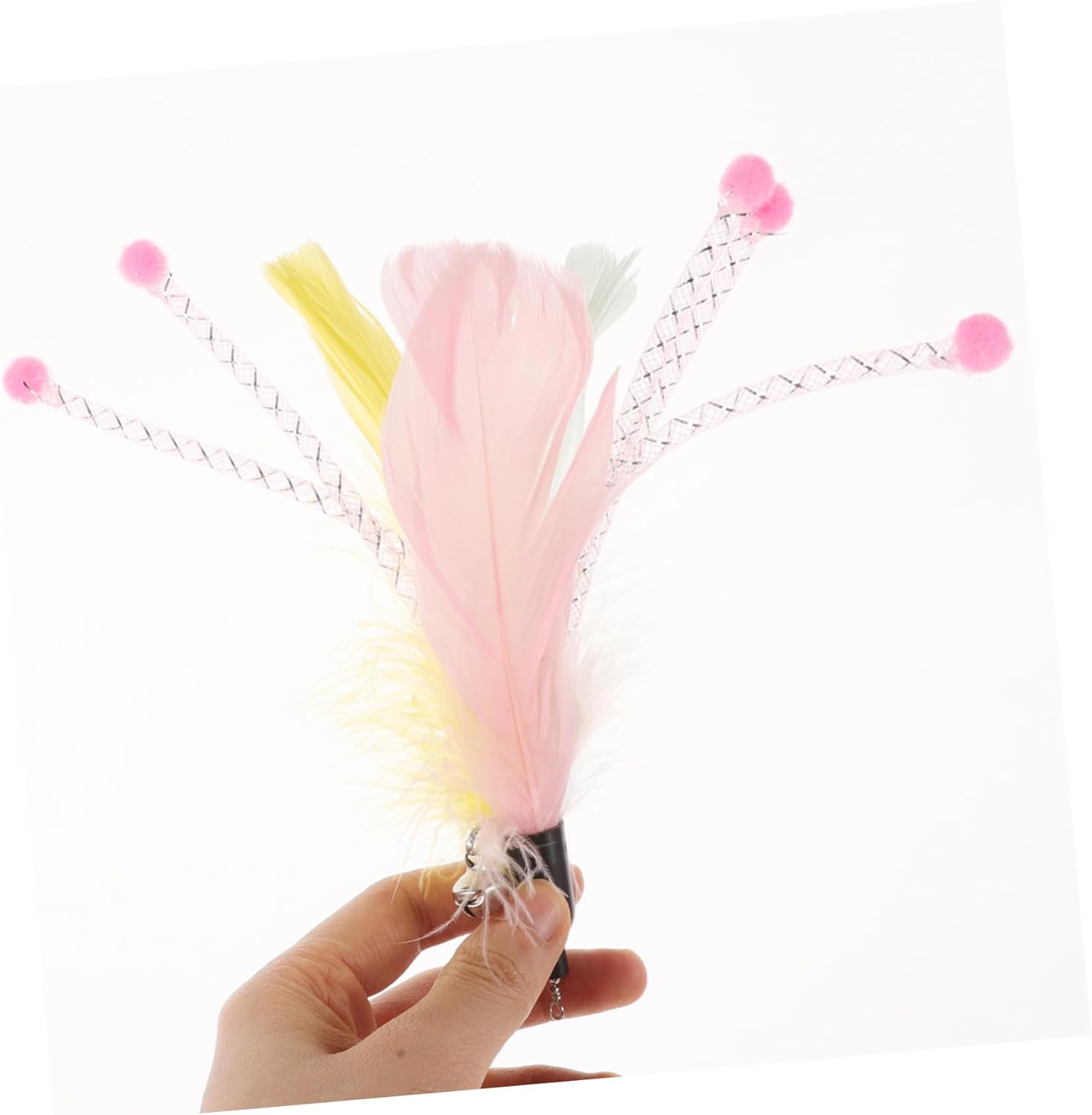 40pcs Interactive Cat Toys Replacement Wands for Cats Plume Playthings for Indoor Fun Teaser Toys for Active Play and Behavior Reinforcement