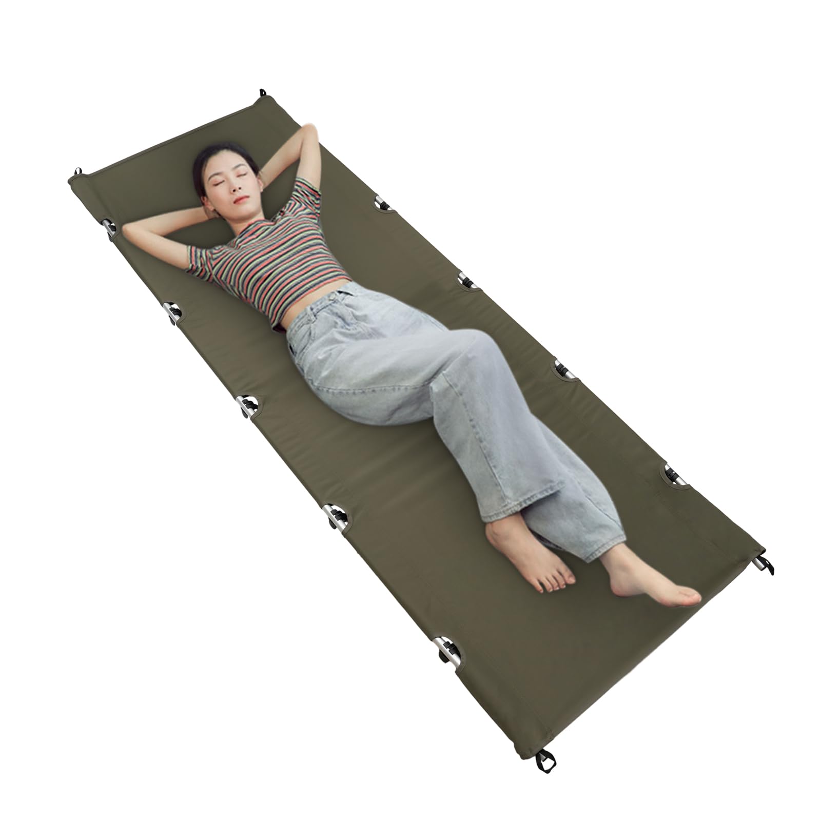 Lit de camping pliable ultra léger et portable, charge maximale de 150 kg, lit de camp pliable pour adultes – Idéal pour l'extérieur, la randonnée, le trekking, les urgences et les siestes de