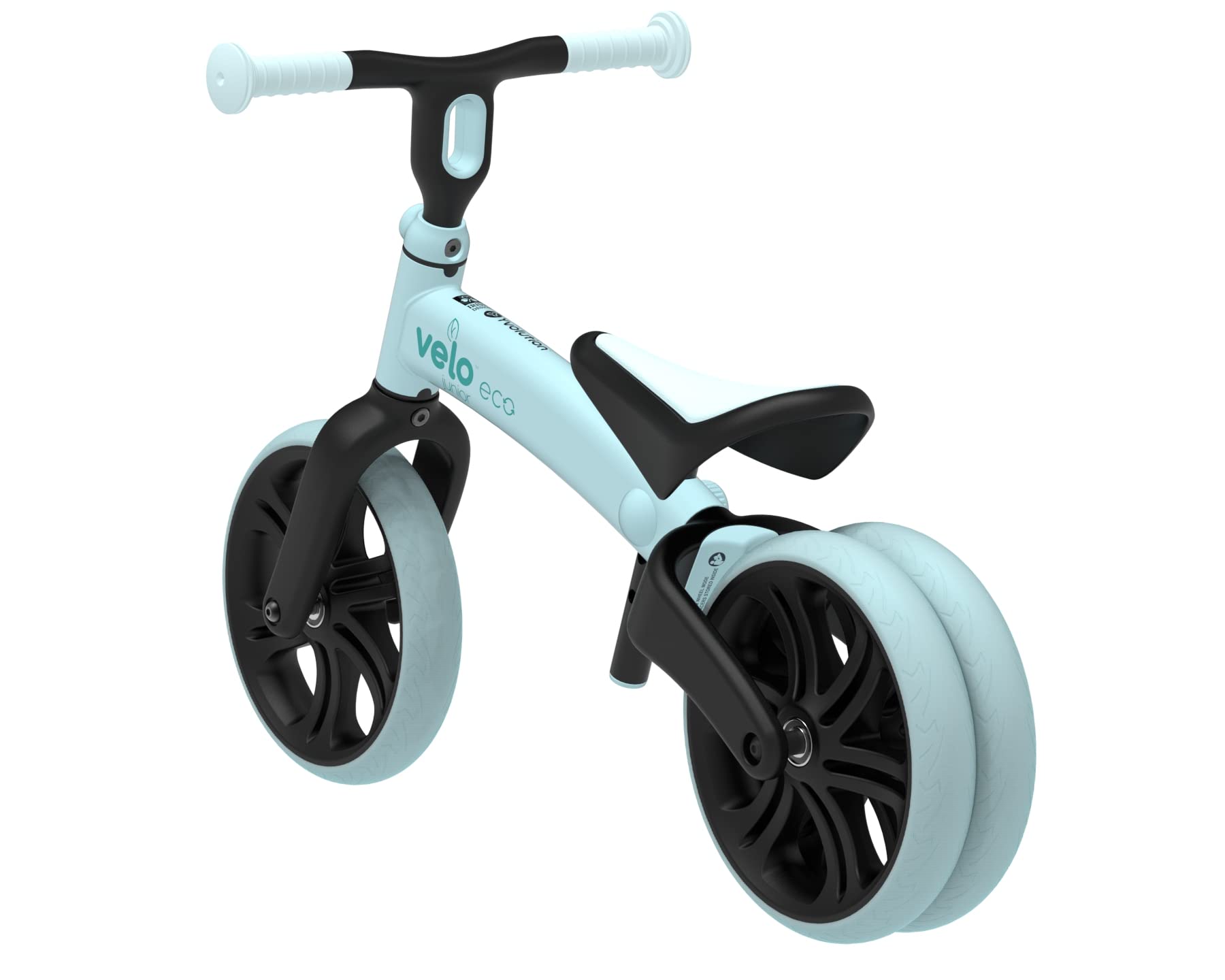 Yvolution Rowerek Velo Junior ECO Niebelski - ECO - Hergestellt aus Recycelten Angelnetzen - Ab 18 Monaten - Schwarz