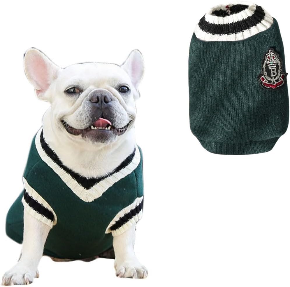 Image of Lulala Pet Dog Sweater for Winter - Soft, Thick Knitwear Shirt Vest for Small Dogs, Classic Warm Puppy Sweater, Perfect for Cold Weather & Puppies, Comfortable & Cozy Dog Clothes