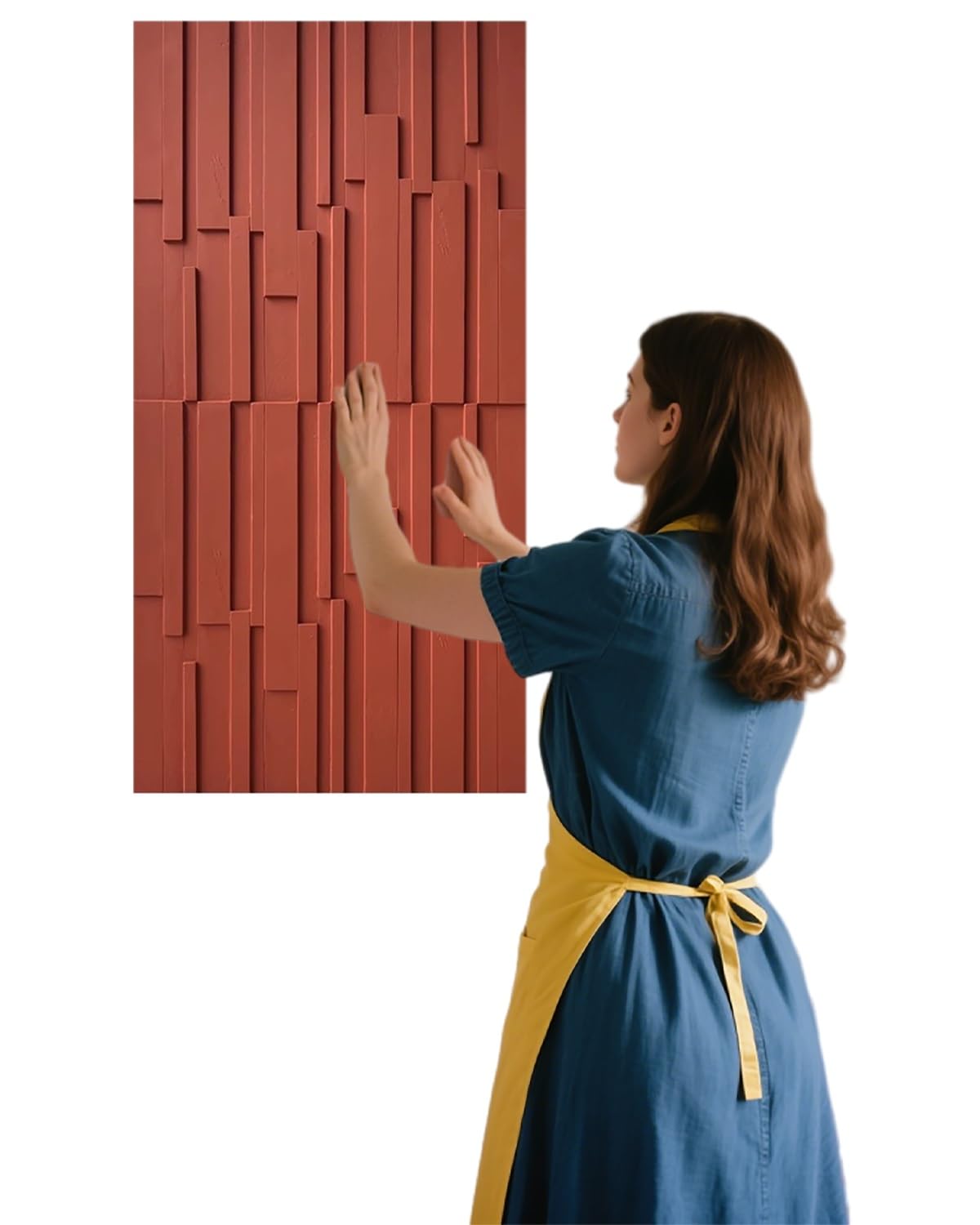 Revêtement mural intérieur 3D effet ciment pour une déco salon