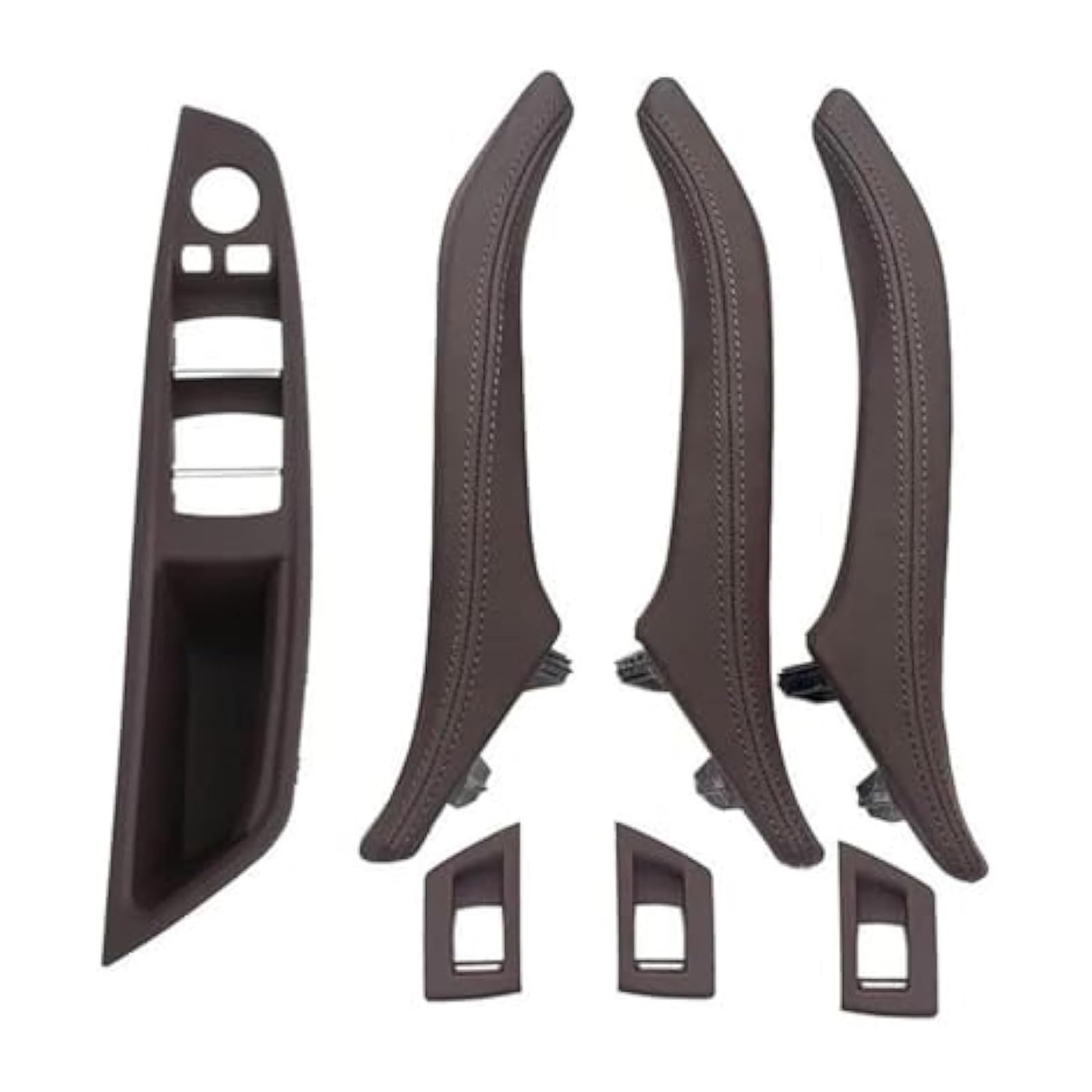 Fangziqq Lhd Moka For 5 Series F10 F11 F18 2010 2011-2017 520 523 525 528 530 535 Lhd Interior Door Pull Handle Assembly Set Car Inner Door Handle(Lhd Moka)