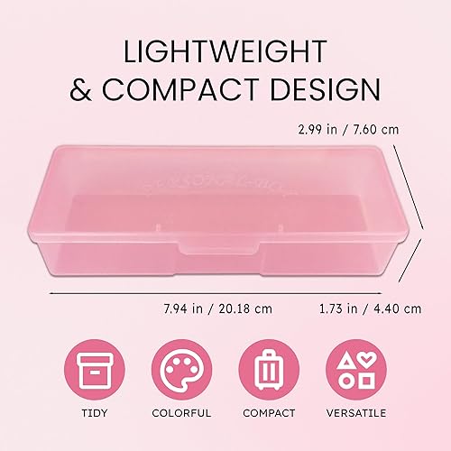 Miniatura 2 de Beauticom Caja personal de almacenamiento para manicurista profesional uñas pedicura (tamaño grande) (4 piezas, rosa)